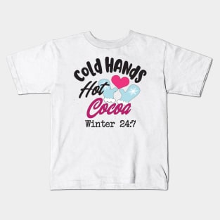 Cold Hands Hot Cocoa Kids T-Shirt